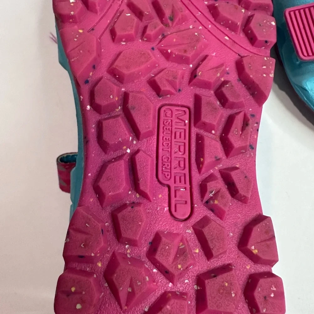 Used Kids Merrell Blue and Pink Sandals